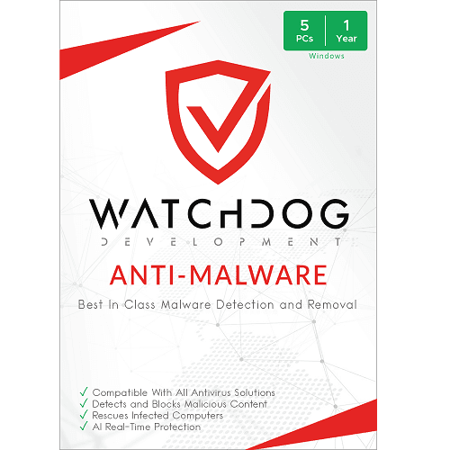 Watchdog Anti-Malware – 1-Year / 5-PC