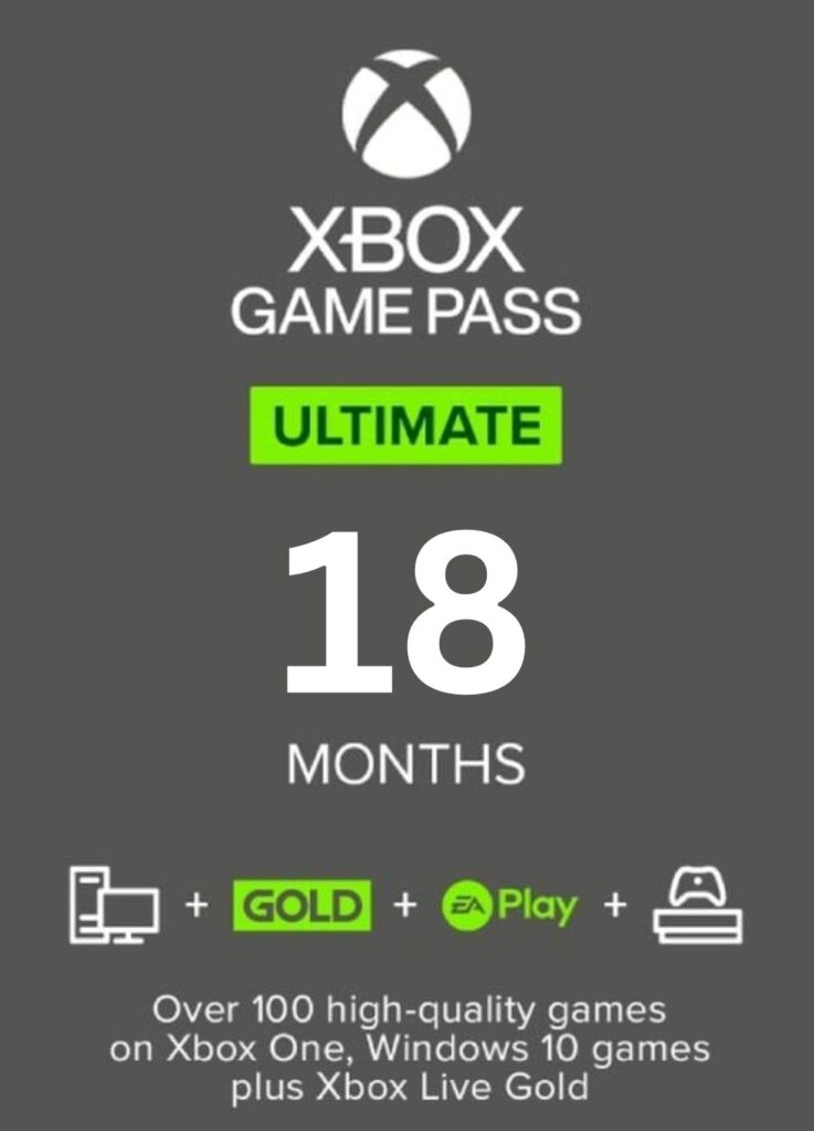 Xbox Game Pass Ultimate: 18 Month Membership Digital Codes
